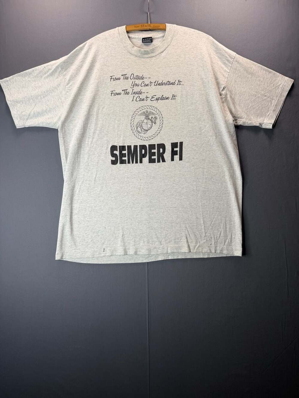 Vintage 90’s Best Fruit Of The Loom Semper Fi Us Marine Corps T-Shirt XXL